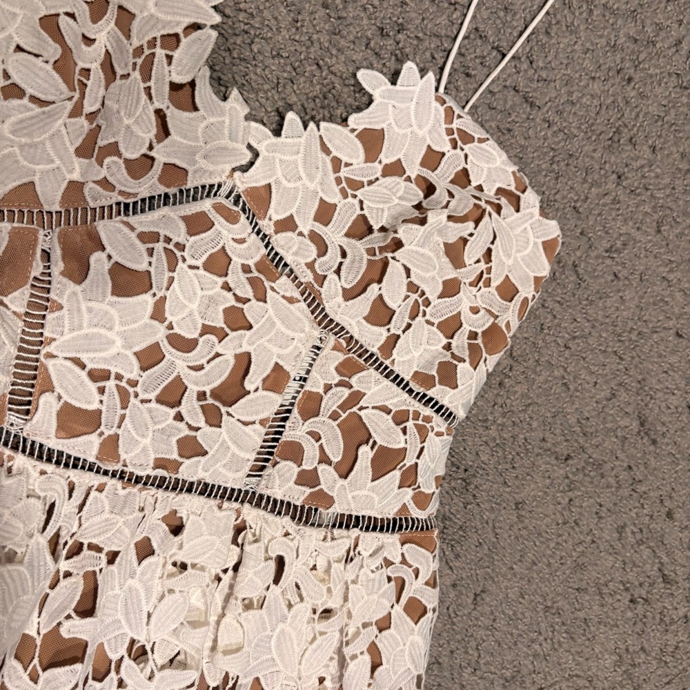 Self Portrait New Azaelea Guipure Lace Midi Dress Size 6 - Picture 11 of 16